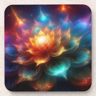 Much Manipulated Floral Fractal Coaster