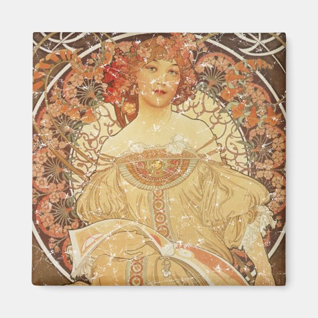 Mucha 2 - 1890 - distressed magnet (Front)