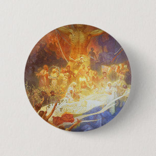 Mucha - Apotheosis of the Slavs 6 Cm Round Badge