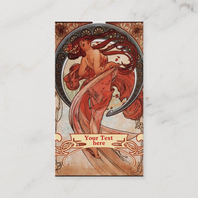 Mucha Art Nouveau - Art Deco Business Cards (Front)