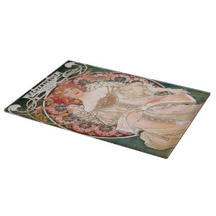 Mucha Art Nouveau Cutting Board