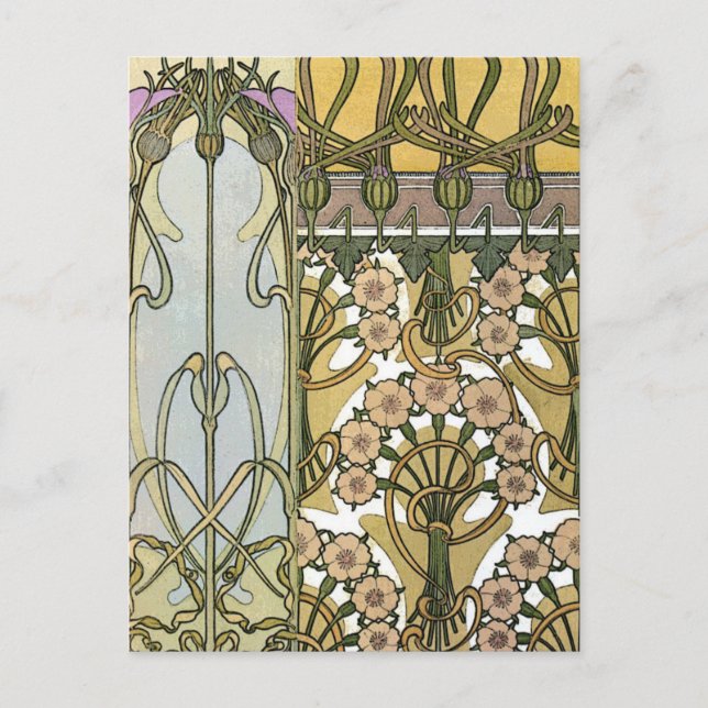 Mucha - Art Nouveau Decoratifs 1901 Postcard (Front)