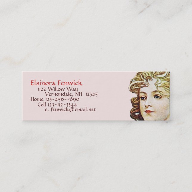 Mucha Art Nouveau Morning Awakening  Bookmark Card (Front)