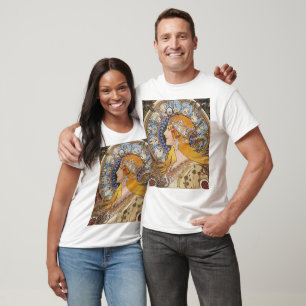 Mucha Art Nouveau T-Shirt - Zodiac - La Plume