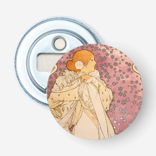 Mucha Art Nouveau Woman Beauty Bottle Opener