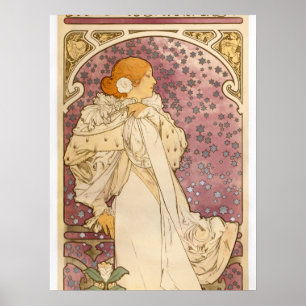 Mucha Art Nouveau Woman Beauty Poster