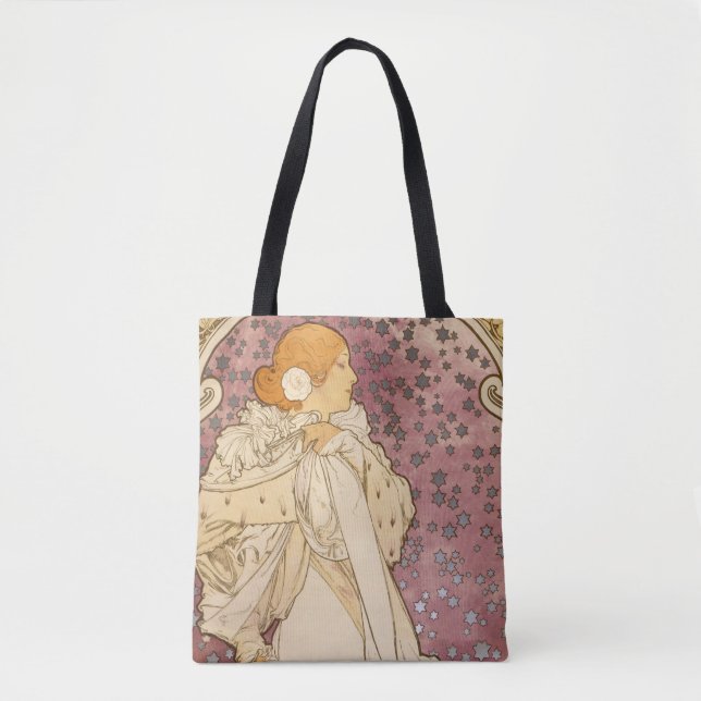 Mucha Art Nouveau Woman Beauty Tote Bag (Front)