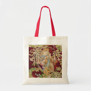 Mucha Art Nouveau: Woman With Daisy Tote Bag