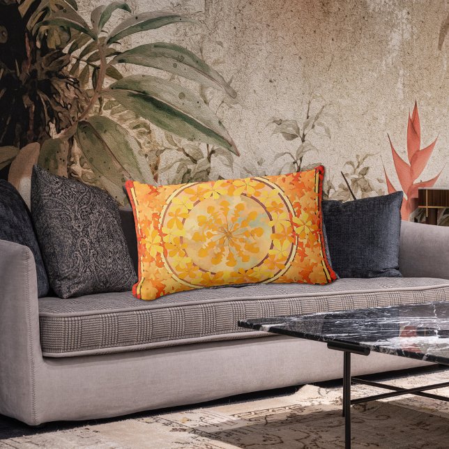 Mucha - Autumn foliage no2 -1902 Lumbar Cushion (Creator Uploaded)