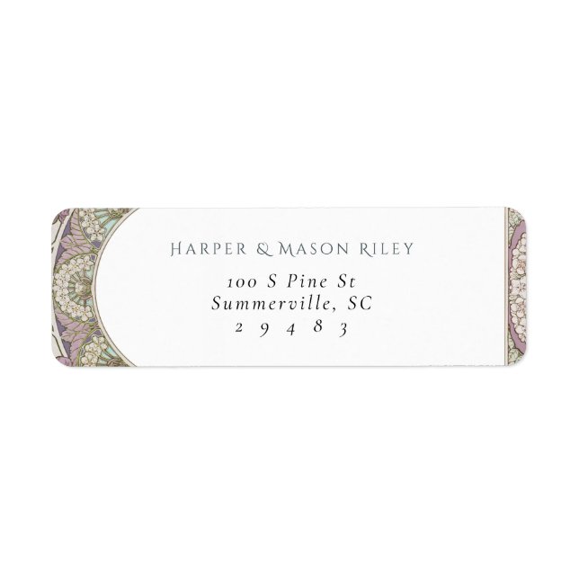 Mucha Custom Return Address Label (Front)