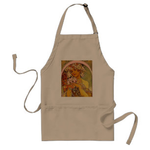 mucha flowers standard apron