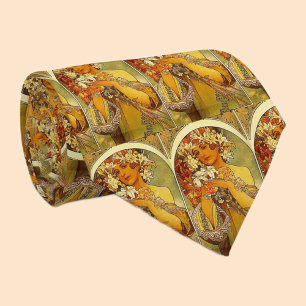 mucha flowers tie