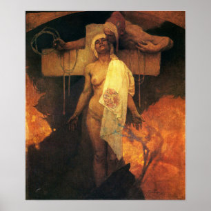 Mucha - France Embraces Bohemia 1918 Poster