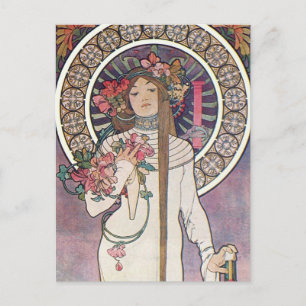 Mucha Goddess Postcard