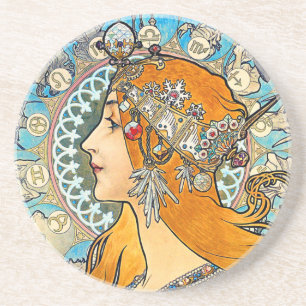 Mucha La Plume Coaster
