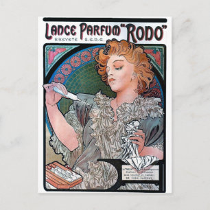 Mucha Lance Parfum Rodo perfume advertisement Postcard