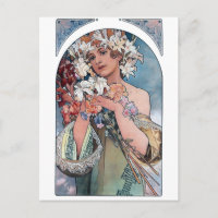 mucha lillies art deco gift