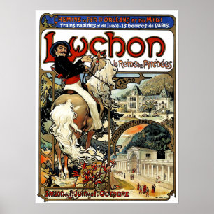Mucha - Luchon - Art Nouveau -Casino Poster