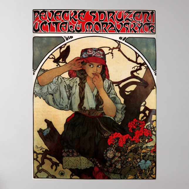 Mucha - Moravian Teachers' Choir 1911 Poster (Front)