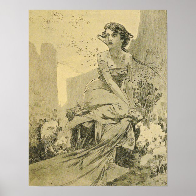 Mucha - Octobre Cocorico Poster (Front)