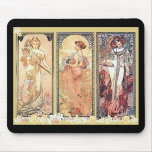 Mucha ~ Panel of Three Mouse Pad