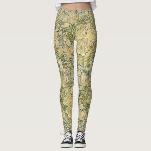 Mucha peonies leggings