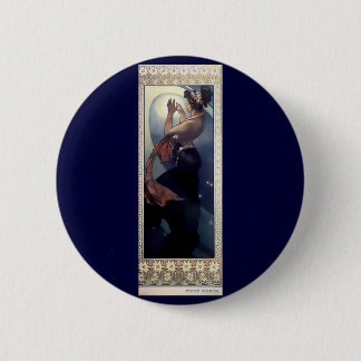 Mucha Polar Star Art Deco 6 Cm Round Badge