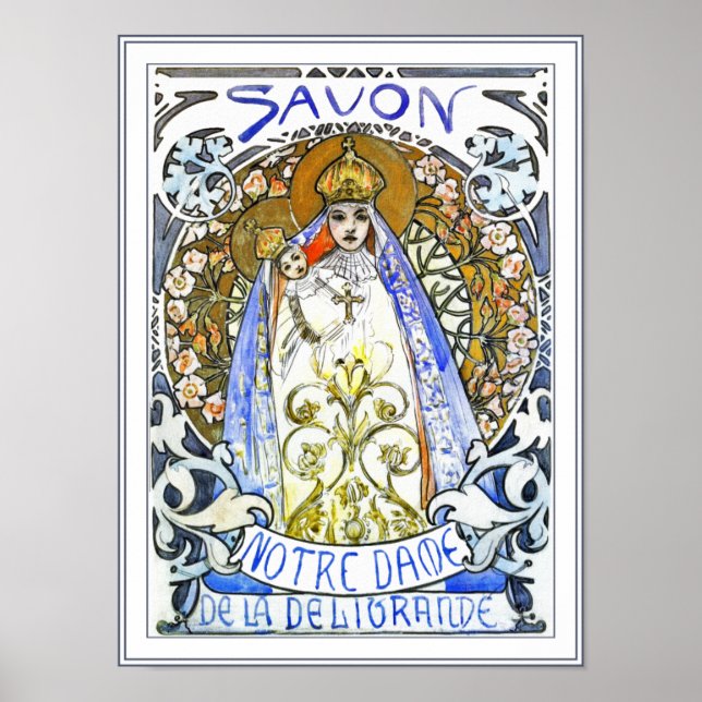 Mucha Poster Prints:  Savon Notre-Dame (Front)