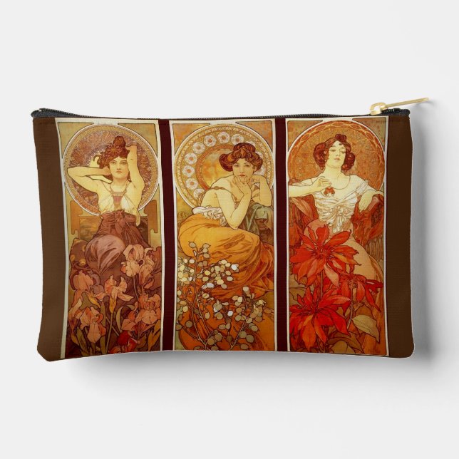 Mucha Precious Stones Accessory Pouch (Back)