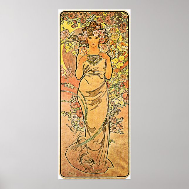 Mucha - The Rose 1898 Poster (Front)