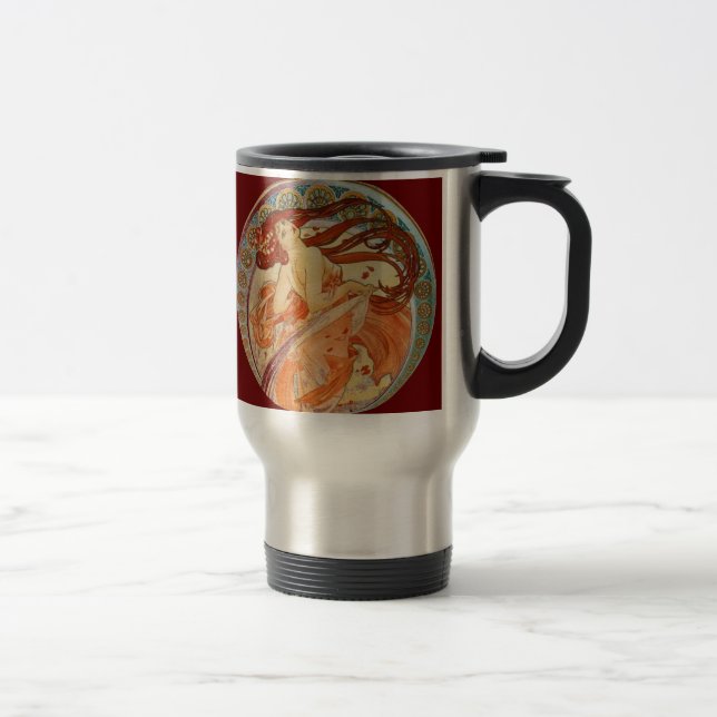 Mucha Woman Travel Mug (Right)