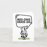 Muchas Gracias Cow Themed Many Thanks Funny