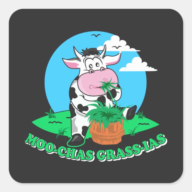 Muchas Gracias Moo Chas Grass Ias Square Sticker (Front)