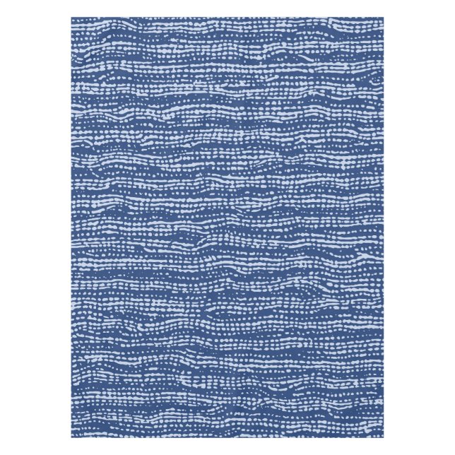 Mud Cloth Stitch Stripes in Indigo Blue (Front)