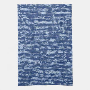 Mud Cloth Stitch Stripes in Indigo Blue