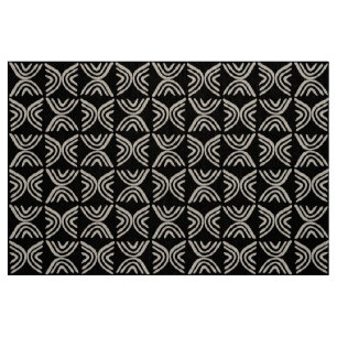 Mud Cloth Style 080215 - White on Black