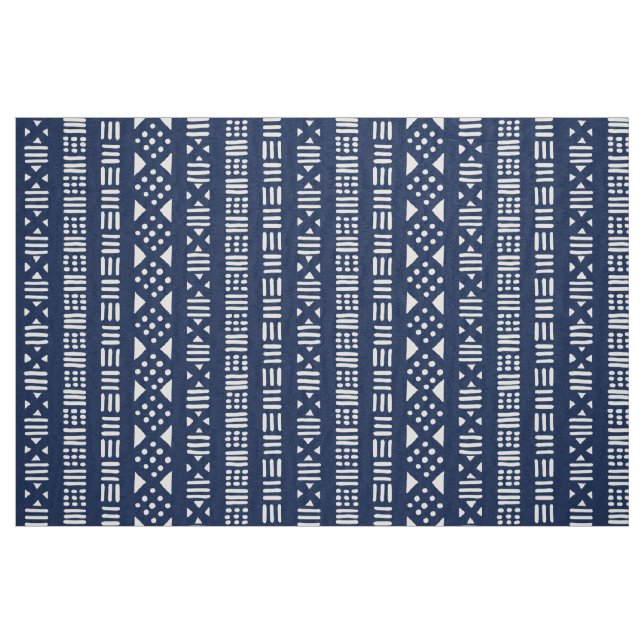 Mud Cloth Style Pattern 01 - Indigo Style (Fat Quarter)