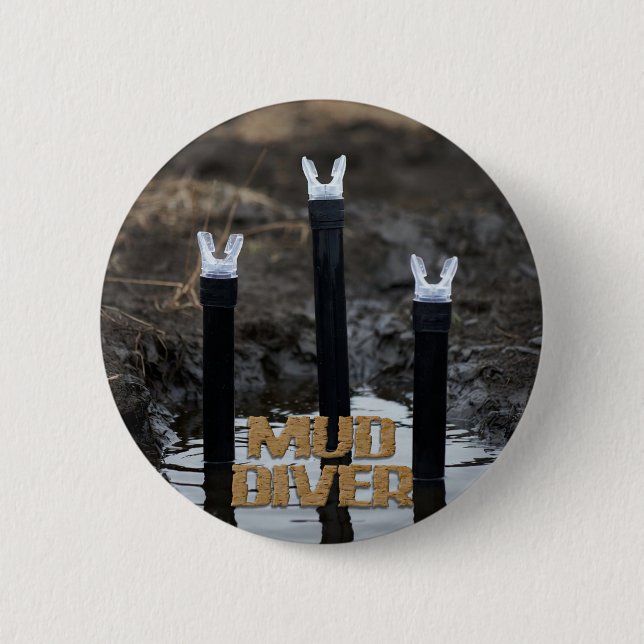 Mud Diver w title round button (Front)
