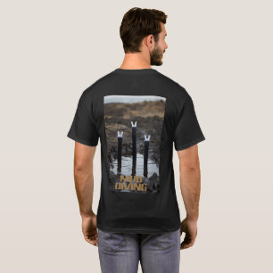 Mud Diving men black T-shirt back