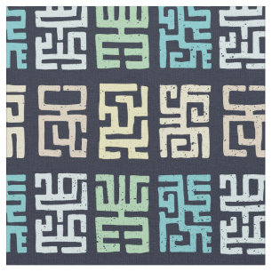 Mud Print Inspired Pattern   Colorful Fabric