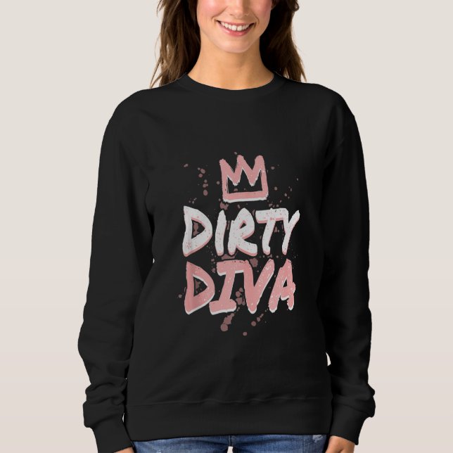 Mud Run Shirts For Women 'dirty Diva'  Mud Running (Front)