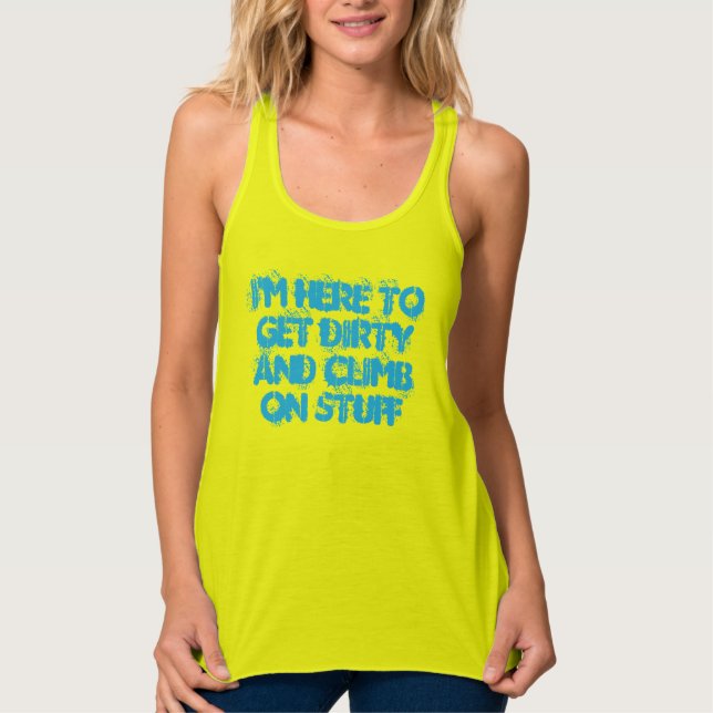 mud run tank top (get dirty) (Front)