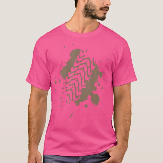 Mud Tire Track Nature Off Road 4X4 Camping Trail H T-Shirt (Front)