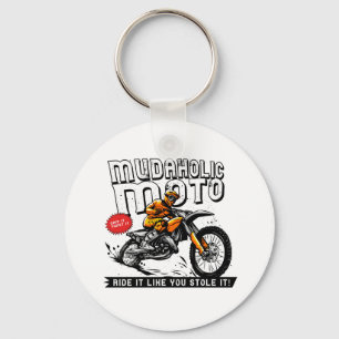 Mudaholic Moto Dirt Bike Motocross Motorcycle Key Ring