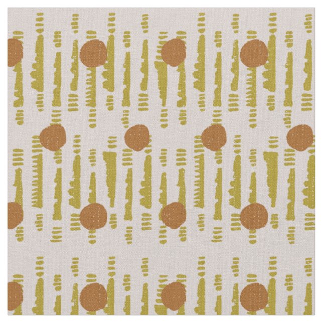 Mudcloth abstract modern Soala geometric circle Fabric (Close Up)