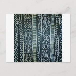 Mudcloth inspired print postcard