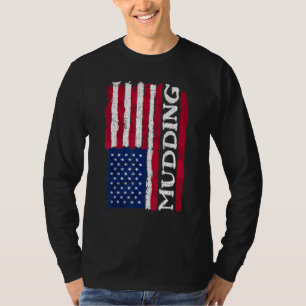 Mudding Off Road SA Flag   Retro Mud Run & 4 Wheel T-Shirt