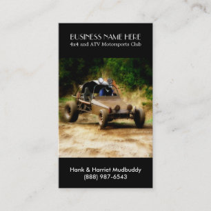 Muddy ATV Dune Buggy Motorsports Club Business Card