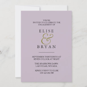 Muddy Blush Modern Engagement Party Invite