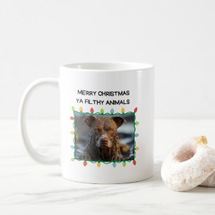 Muddy Brown Dog Funny Christmas Mug